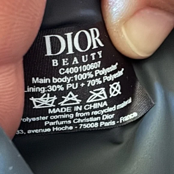 Christian Dior velvet blue zip pouch - Picture 4 of 7